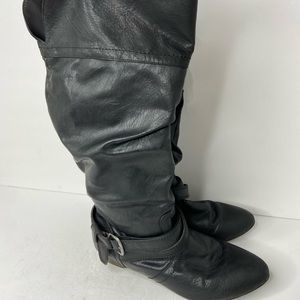 Black knee high boots